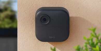 Blink Outdoor 4 (newest model), Wire-free smart security camera, two-year battery life, two-way audio, HD live view, enhanced motion detection, Works with Alexa – 3 camera system