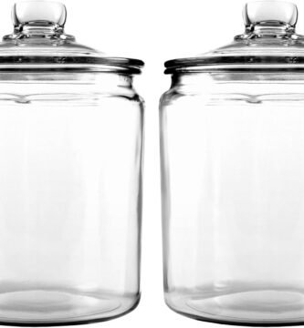 Anchor Hocking Heritage Hill 1/2 Gallon Glass Jar with Lid, Set of 2