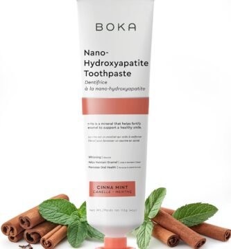 Boka Fluoride Free Toothpaste Nano Hydroxyapatite, Helps Remineralize, Appropriate for Sensitive Teeth, Whitening - for Adult, Kids Oral Care - Cinnamon Mint Flavor, 4 Fl Oz 1Pk - US Manufactured