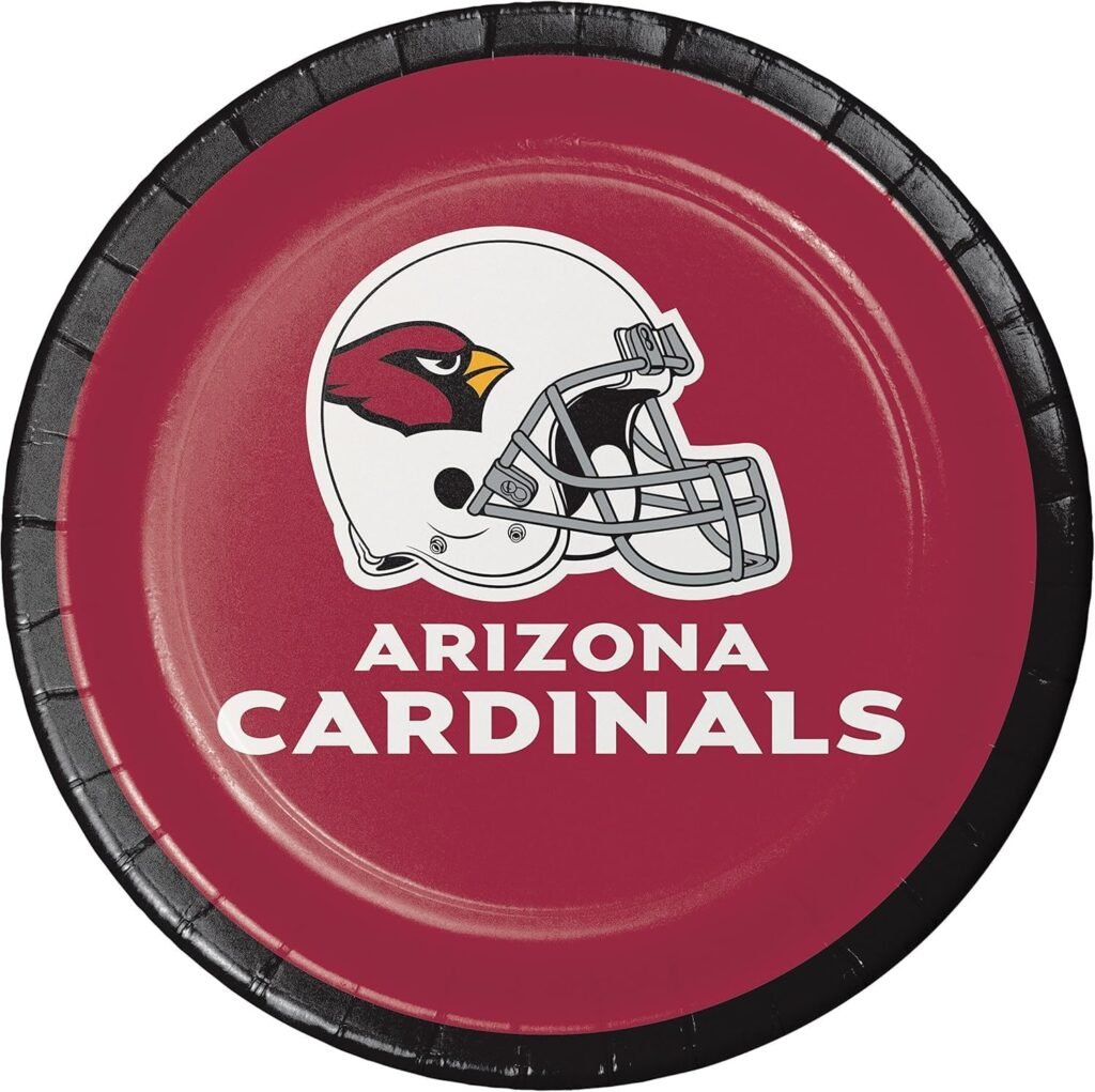 Trendware Arizona Cardinals Dessert Plates, 24 Count