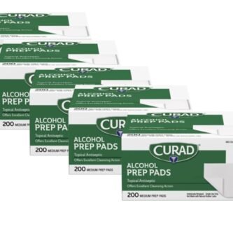 Curad Alcohol Prep Pads, 70% Alcohol, 1000 Count (5 Boxes 200 CT/EA)