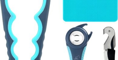 Otstar Latest Jar Opener for Seniors with Arthritis, Weak Hands, Multi-function Bottle Opener with Non Slip Rubber Jar Opener Gripper Pad and Corkscrew Wine Opener