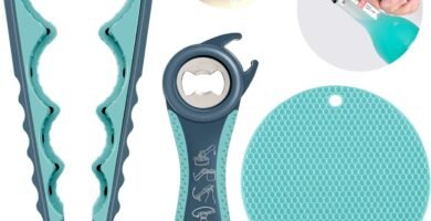 Jar Opener for Weak Hands, Seniors with Arthritis, 5 in 1 Multi Function Bottle Opener Lid Opener For Arthritic Hands with Non Slip Rubber Jar opener Gripper Pad