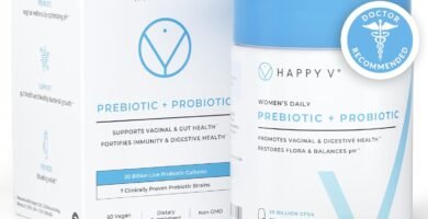 Happy v Dr. Formulated Vaginal Probiotics for Women, Clinically Proven Womens Probiotic for Vaginal Health & pH Balance Complex, Natural BV Treatment & Yeast Infection Prebiotics, 60 Vegan Capsules