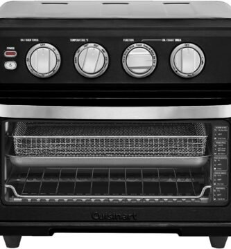 Cuisinart Air Fryer + Convection Toaster Oven, 8-1 Oven with Bake, Grill, Broil & Warm Options, Stainless Steel, TOA-70 (Matte Black)