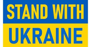 Stand With Ukraine Bumper Sticker Large 4x7 Featuring the Ukraine Flag Support Ukraine!