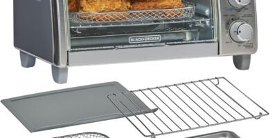 BLACK+DECKER 4-Slice Crisp 'N Bake Air Fry Toaster Oven,TO1787SS-RFP, 4-Slice, 5 Cooking Functions, 30 Minute Timer, Stainless Steel