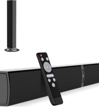 MZEIBO Sound Bar for Smart TV, 80W Bluetooth Soundbar 2 in 1 Detachable Design, Deep Bass, Home Theater Surround Sound, ARC/Optical/AUX Connections for TV/PC/Gaming/Projectors