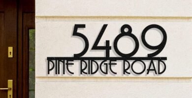 Personalized Metal House Number Sign for Outside Modern - Custom Outdoor Address Number Plaque Street Name Sign House Letter Sign - Wall Art Decor - Unique Handmade New Home Gift Housewarming Gift
