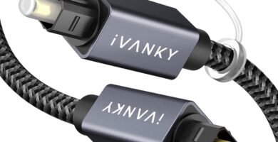 IVANKY Optical Audio Cable 10ft/3M Long Digital Audio Optical Cable for Soundbar, S/PDIF Toslink Fiber Optic Cord [Braided, Gold-Plated Connectors, CL3 Rated] for TV, Home Cinema, Xbox/PS4, Sonos