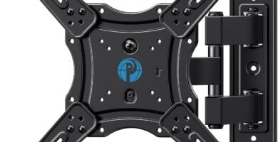 Pipishell Full Motion TV Wall Mount for 26-60 inch Flat or Curved TVs up to 77 lbs, TV Bracket Wall Mount with Articulating Arms, Extension, Tilt, Swivel, Leveling, Max VESA 400x400mm, PIMF7