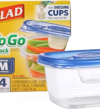 GladWare To Go Snack Food Storage Containers | Medium Rectangle Food Containers | Food Storage Container Holds 24 Ounces of Food | Glad Snack Food Containers, 4 Count Set