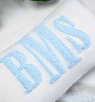 Monogram Custom Punch Needle Pillow, Embroidery Gift for Couple, Initial Wedding Monogram, New Home Housewarming Gift, Home Decorations Gift