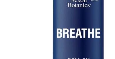 Breathe Essential Oil Roll-On Blend 10 ml - Pure Eucalyptus, Peppermint & Rosemary Oils Roller for Clear Breathing & Respiratory Support - Nexon Botanics