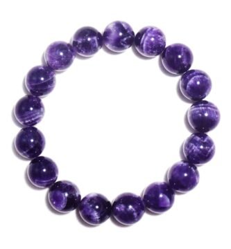 10MM Amethyst Bracelet for Men | Natural Third Eye & Crown Chakra Crystal | Fits for about 7.5" Wrist | Emotional Healing Spiritual Gift for Talismans & Amulets & Talismans Amulets & Feng Shui