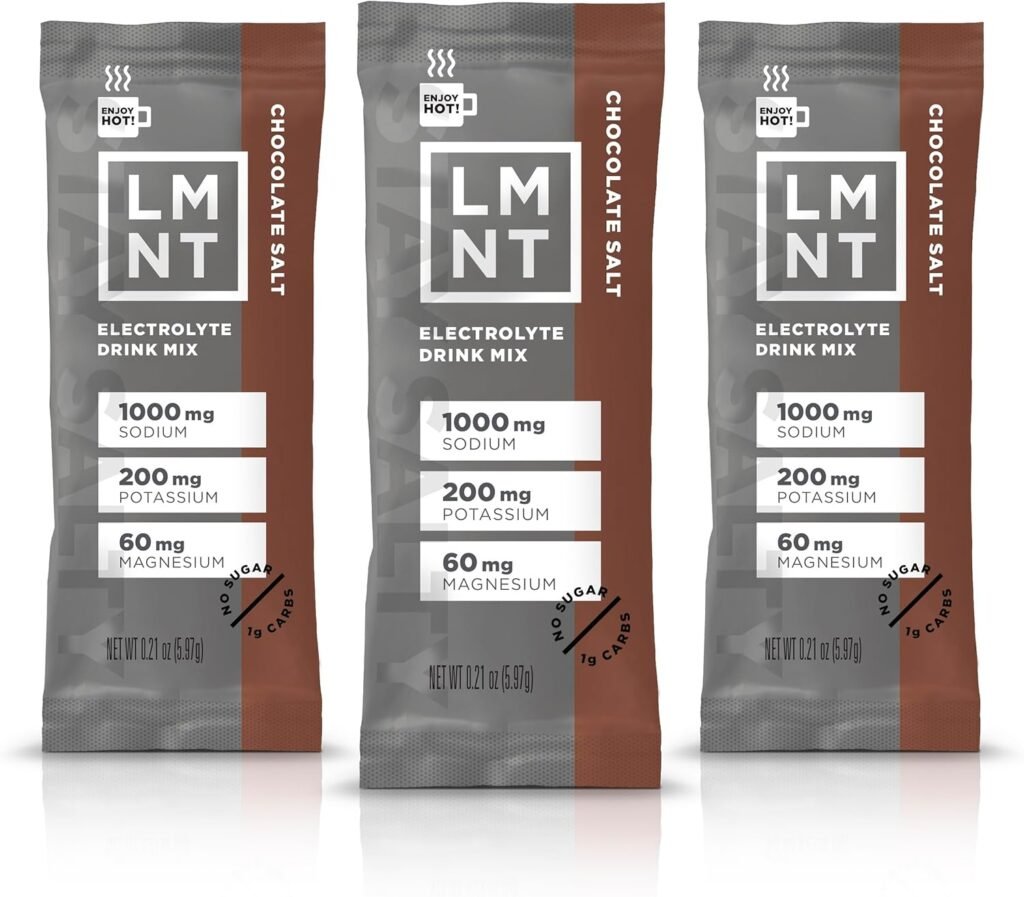 LMNT Zero Sugar Hot Chocolate or Coffee Mixer - Chocolate Salt | Drink Mix | 30-Count