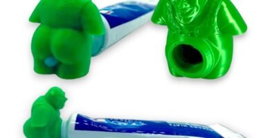 Green skinned ogre Pooping Toothpaste Cap Fun Interesting Gadgets Gift for Friends Family, Default, Green. Fit's Small or Travel Size Toothpaste
