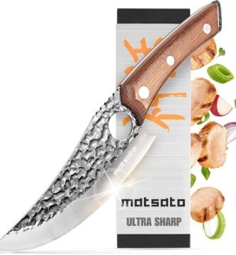 Chef Knife - Perfect Kitchen Knive. Japanese Knife for Cooking, Chopping. Japanese Style Knive for Home, Camping, BBQ. For Balance & Control