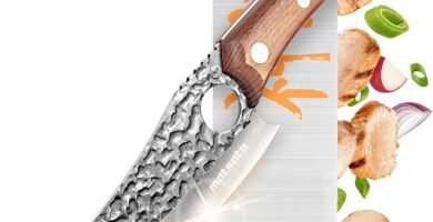 Chef Knife - Perfect Kitchen Knive. Japanese Knife for Cooking, Chopping. Japanese Style Knive for Home, Camping, BBQ. For Balance & Control