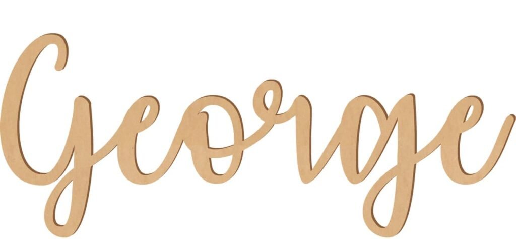 1.5 Inch Tall Custom Word Scroll Script Cursive Font Affection, Choose Wood Material for Names, Unfinished Initials Craft, Kid's Room Sign, Wall Plaque (1.5")