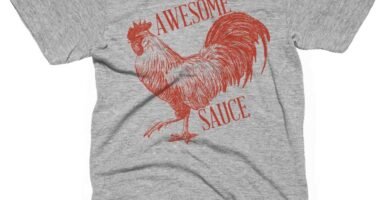 Funny Chicken Shirt Awesome Sauce Tshirt Vintage Chili Shirt Rooster Shirt Graphic Tees Humorous Shirts