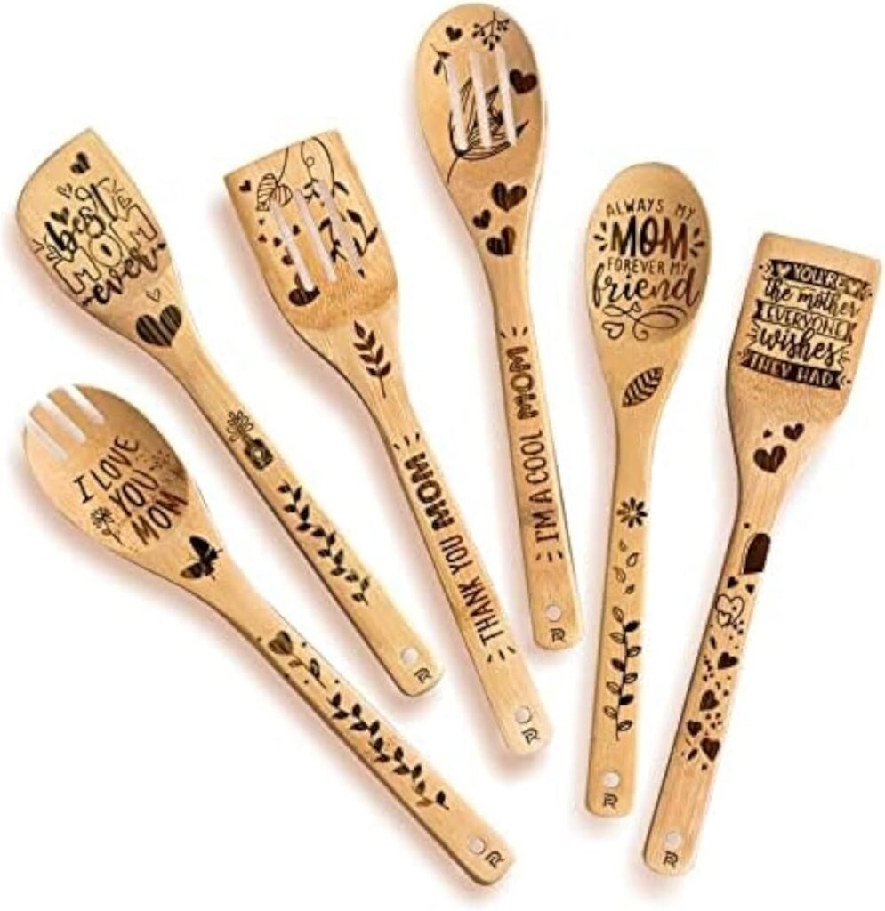 Riveira Mothers Day Gifts For Mom From Daughter - Mom Gifts For Mothers Day - Mother's Day Gift Ideas - Cool Mothers Day Gifts For Moms Who Have Everything - Mother Day Wooden Spoons For Cooking
