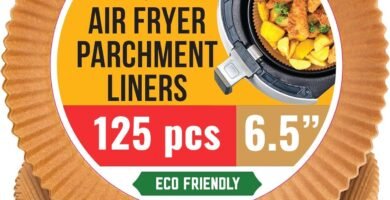 6.3” Small Round Air Fryer Liners, 2-4 qt Airfryer Paper Liners, 125Pcs Disposable parchment paper for air fryer – Non-Stick and Oil Proof for Easy Cleanup by Baker's Signature