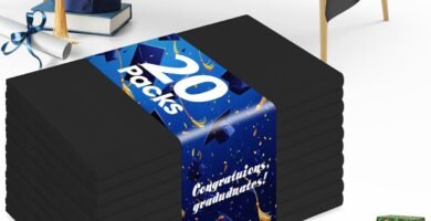 Pureegg Plastic Table Cloth - 20 Packs, Decorative Table Cloth for Rectangle Table, 54''×108'' Tablecloth, Disposable Plastic Tablecloth for Parties, Leakproof, Black