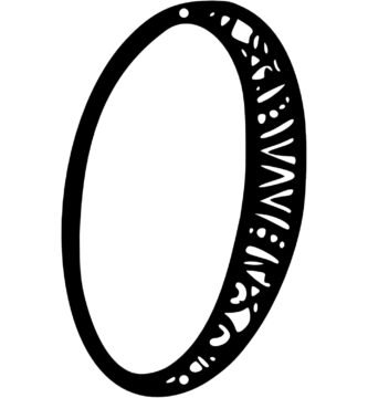 Henna House Numbers, House Numbers for Outside, Floating House Numbers, Custom Metal Address Signs for Houses, Large Number Address Plaque, Mid Century Modern, Art Deco House Numbers (6", 0, Black)