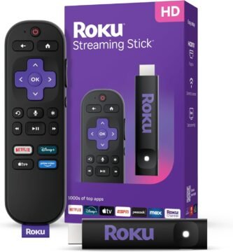 Roku Streaming Stick 2025 - HD Roku Streaming Device for TV with Voice Remote - Free & Live TV