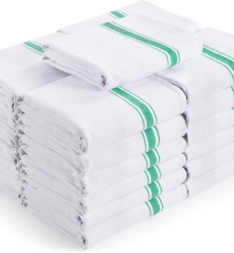 Utopia Towels Green Dish Towels [300 Pack - 15 x 25 Inches] 100% Ring Spun Cotton Highly Absorbent & Reusable Cleaning Bar, Tea, Kitchen and Dishcloths Set - 200 GSM