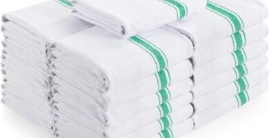 Utopia Towels Green Dish Towels [300 Pack - 15 x 25 Inches] 100% Ring Spun Cotton Highly Absorbent & Reusable Cleaning Bar, Tea, Kitchen and Dishcloths Set - 200 GSM