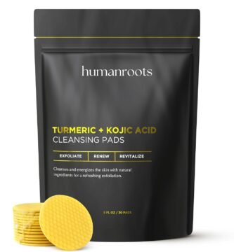Turmeric Kojic Acid Cleansing Pads - Turmeric Face Scrub Pads with Vitamin C (30 pads), Kojic Acid and Turmeric Cleansing Pads for Exfoliation - Made With Vitamin B5