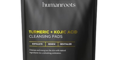 Turmeric Kojic Acid Cleansing Pads - Turmeric Face Scrub Pads with Vitamin C (30 pads), Kojic Acid and Turmeric Cleansing Pads for Exfoliation - Made With Vitamin B5
