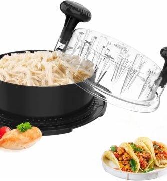 Chicken Shredder, 2025 Pro Chicken Breast Shredder Tool Twist Large, Visible Meat Shredder Machine with Widened Anti Slip Mat Fix, Suitable for Tocas, Buffalo Chicken Dip, Dishwasher Washable