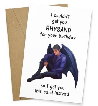 Funny Rhysand Bat Boy Acotar Birthday Card for Best Friend, Bat Boys Acotar Merch, Rhysand Acotar Merch, Book Themed Reading Socks, Fantasy Fan Gifts for Readers, Bookish Gifts for Book Lovers