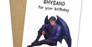 Funny Rhysand Bat Boy Acotar Birthday Card for Best Friend, Bat Boys Acotar Merch, Rhysand Acotar Merch, Book Themed Reading Socks, Fantasy Fan Gifts for Readers, Bookish Gifts for Book Lovers