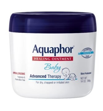 Aquaphor Baby Healing Ointment Advanced Therapy Skin Protectant for Chapped or Dry Skin, Drool Rash and Diaper Rash Ointment, 14 Oz Jar