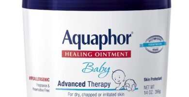 Aquaphor Baby Healing Ointment Advanced Therapy Skin Protectant for Chapped or Dry Skin, Drool Rash and Diaper Rash Ointment, 14 Oz Jar