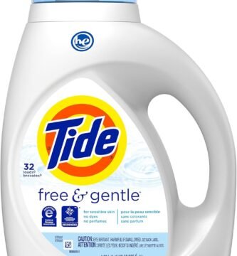 Tide Free & Gentle Laundry Detergent Liquid Soap, 32 Loads 46 Fl Oz