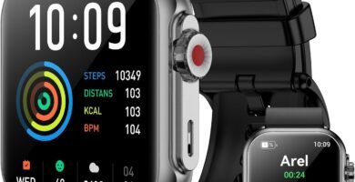 Smart Watch for Men Women, 1000mAh Battery 100-Day Standby Time, 1.85" HD Screen Fitness Tracker, 110+ Sport Modes, IP68 Waterproof, Heart Rate/Sleep Monitor, Fitness Watch for Android/iOS (Black)
