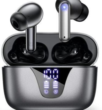 ZIUTY Wireless Earbuds, 2025 Bluetooth Headphones, 50hrs Stereo Deep Bass Ear Buds with Power Display Charging Case, buit in Mic, IPX5 Waterproof Headset for iPhone Andriod Phones