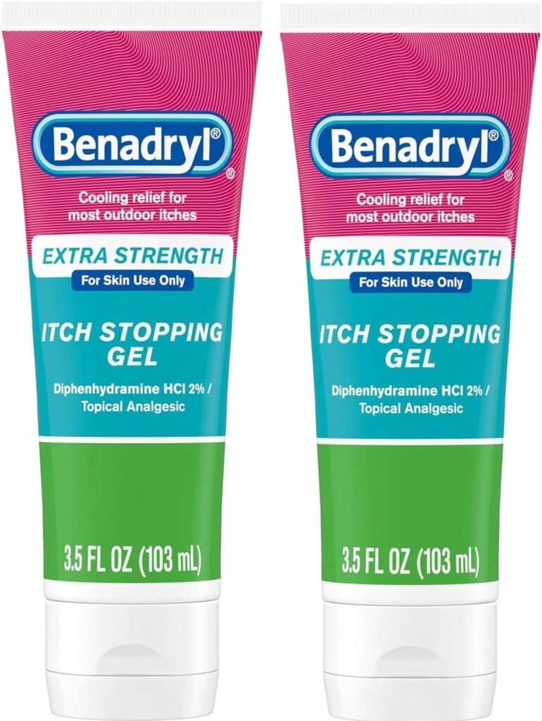 Benadryl Extra Strength Cooling Anti-Itch Gel, Diphenhydramine HCI Topical Analgesic, 3.5 Fl. Oz (Pack of 2)