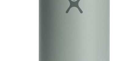 Hydro Flask Water Bottle - Insulated Stainless Steel - Wide Mouth Flex Straw Lid, Non Spill, Leakproof and Refillable in 24 Oz Agave Green