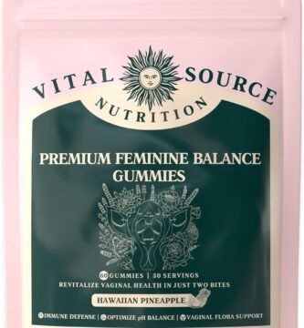 Vital Source Nutrition - Premium Feminine Balance Gummies - for Women’s Health & Wellness - Immune Support - Vegan, Gluten-Free - Hawaiian Pineapple - 60 Gummies - 30 Servings