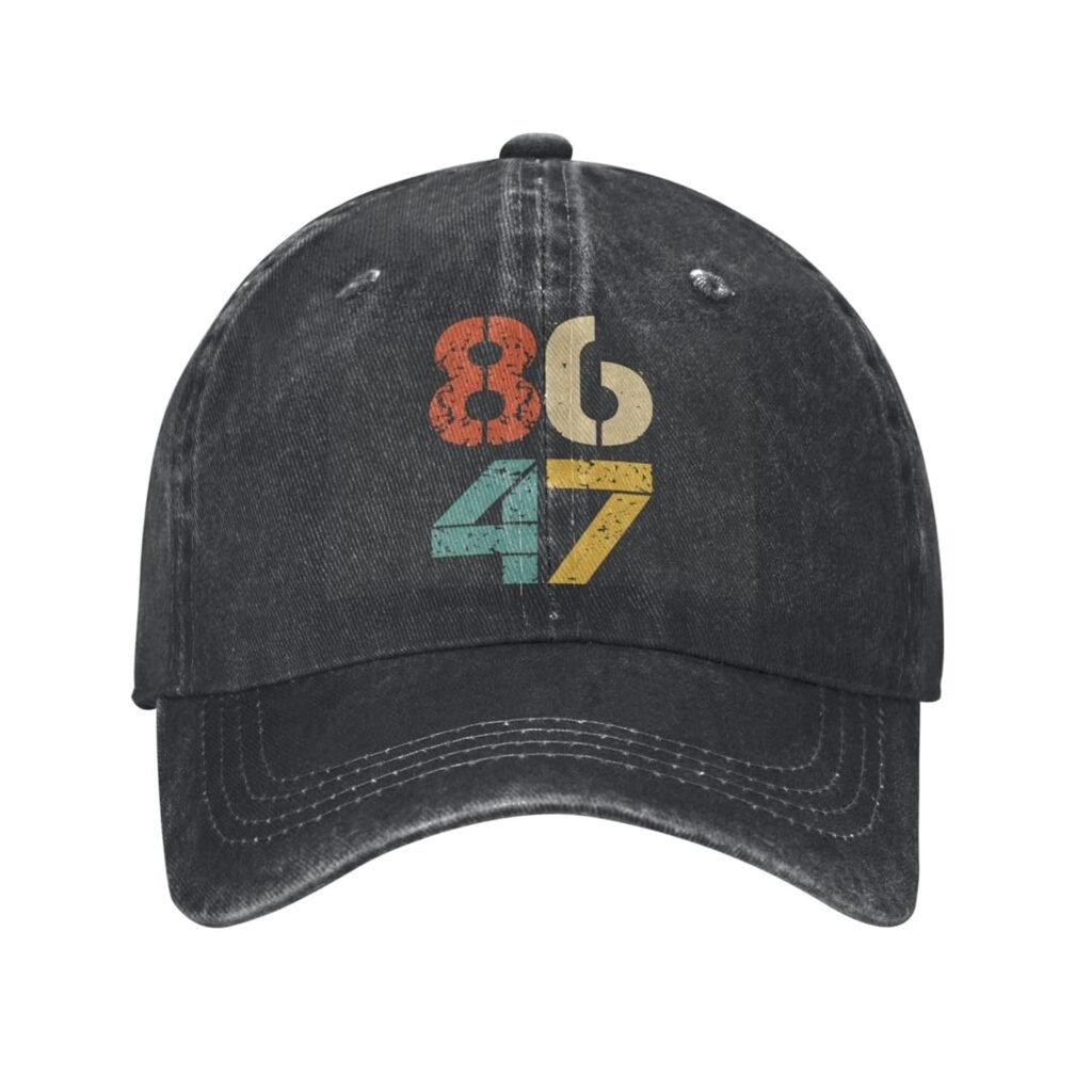 Classic Vintage 80s Style 86 47 Cap For Men 8647 Ball Cap