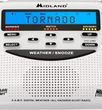 Midland - WR120B - NOAA Emergency Weather Alert Radio - Localized Programming, Trilingual Display, 60+ Emergency Alerts, Alarm, Selectable Alert Tone