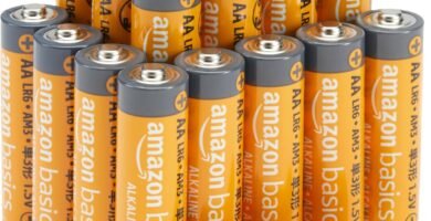 Amazon Basics 20-Pack AA Alkaline High-Performance Batteries, 1.5 Volt, 10-Year Shelf Life