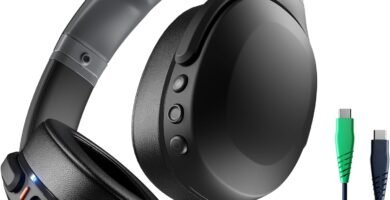 Skullcandy Crusher Evo Wireless Bluetooth Headphones with Multi-Sensory Bass and Charging Cable, Noise Isolating Over-Ear Fit, Up to 40 Hours Battery, Microphone for iPhone Android - True Black