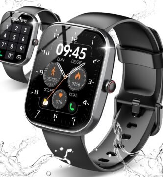 Smart Watch, 1.91" HD Screen Smartwatch for Men Women(Answer/Make Call), Fitness Watch with Heart Rate/Sleep Monitor/Steps Monitor, 110+ Sports Modes, IP68 Waterproof Activity Trackers, Black